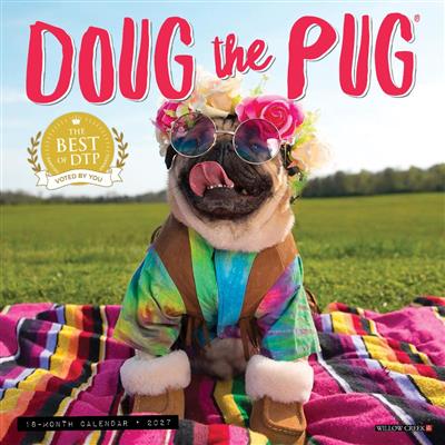 Doug the Pug 2027 7" x 7" Mini Wall Calendar