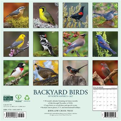 Backyard Birds 2027 12" x 12" Wall Calendar