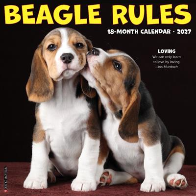 Beagle Rules 2027 12" x 12" Wall Calendar
