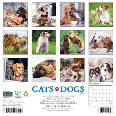 Cats & Dogs 2027 12" x 12" Wall Calendar