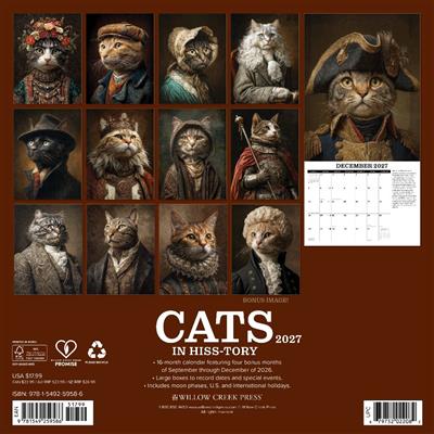 Cats in Hiss-tory 12" x 12" Wall Calendar