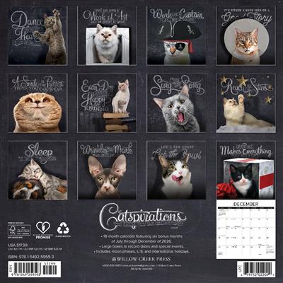 Catspirations 2027 12" x 12" Wall Calendar