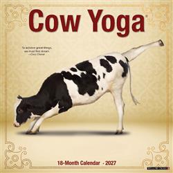 Cow Yoga 2027 12" x 12" Wall Calendar