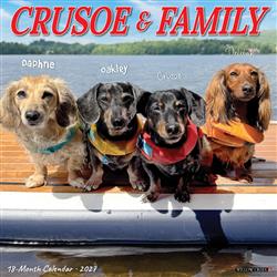 Crusoe the Celebrity Dachshund 2027 12" x 12" Wall Calendar