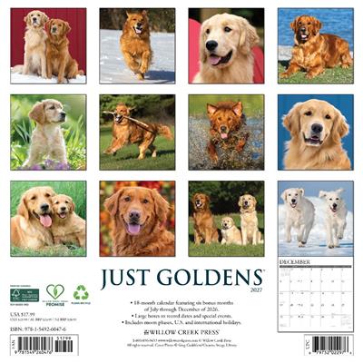 Goldens 2027 12" x 12" Wall Calendar