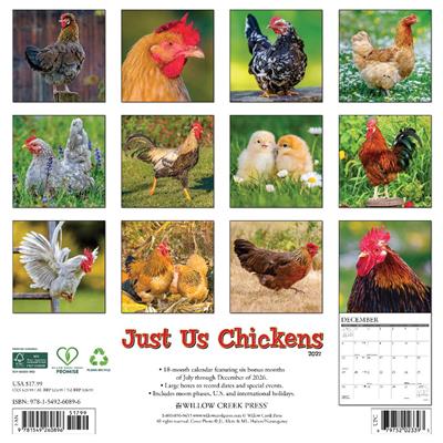Just Us Chickens 2027 12" x 12" Wall Calendar