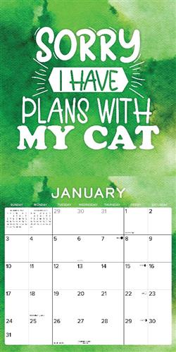 Life is Better With Cats 12" x 12" Wall Calendar