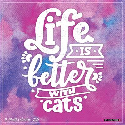 Life is Better With Cats 12" x 12" Wall Calendar