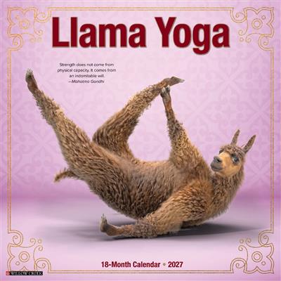 Llama Yoga 2027 12" x 12" Wall Calendar