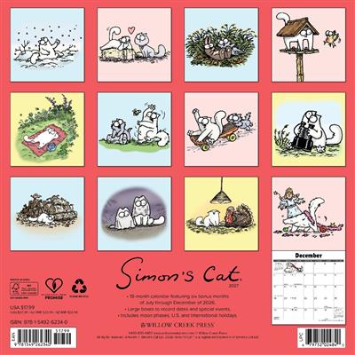 Simon's Cat 2027 12" x 12" Wall Calendar
