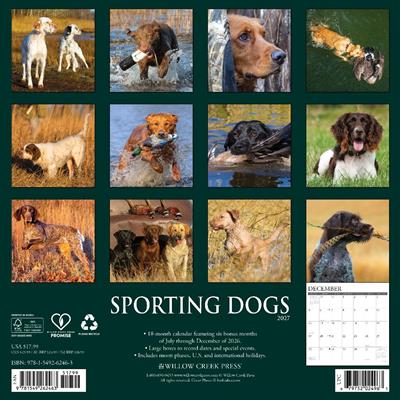 Sporting Dogs 2027 12" x 12" Wall Calendar