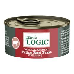 Natures Logic Cat Grain Free Beef 5.5oz. (Case of 24)