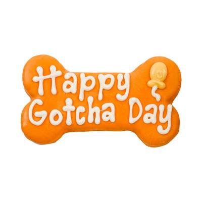Natural Birthday 2026 | Orange Happy Gotcha Day Bone | 10/case