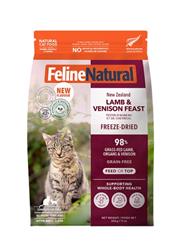 FELINE NATURAL CAT FREEZE-DRIED GRAIN FREE NEW ZEALAND LAMB & VENISON FEAST 11OZ