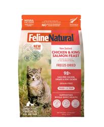 FELINE NATURAL CAT FREEZE-DRIED GRAIN FREE NEW ZEALAND CHICKEN & KING SALMON FEAST 11OZ