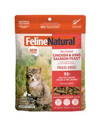 FELINE NATURAL CAT FREEZE-DRIED GRAIN FREE NEW ZEALAND CHICKEN & KING SALMON FEAST 3.5OZ