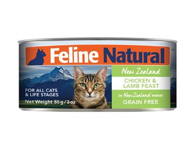 FELINE NATURAL CAT CORE DIETS CANNED CHICKEN & NEW ZEALAND LAMB FEAST 3OZ - 24 PACK