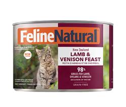 FELINE NATURAL CAT GRAIN FREE CANNED NEW ZEALAND LAMB & VENISON FEAST 6OZ - 12 PACK