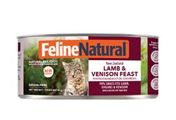 FELINE NATURAL CAT GRAIN FREE CANNED NEW ZEALAND LAMB & VENISON FEAST 3OZ - 24 PACK