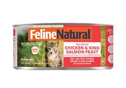 FELINE NATURAL CAT GRAIN FREE CANNED NEW ZEALAND CHICKEN & KING SALMON FEAST 3OZ - 24 PACK