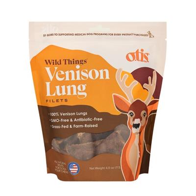 OTIS Wild Things Venison Lung Filets Treats for Dogs (4 oz)