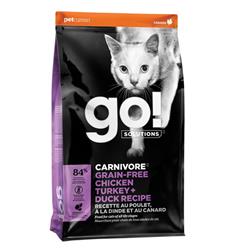 Petcurean - Go! Cat Carnivore Grain Free Chicken, Turkey & Duck 16Lb