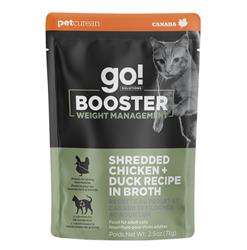 Petcurean - Go! Cat Booster Weight Management Shredded Chicken & Duck 2.5oz. (Case of 24)