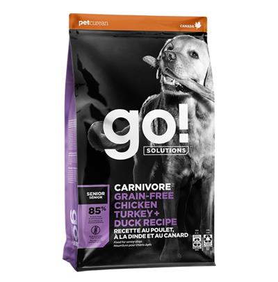 Petcurean - Go! Dog Carnivore Grain Free Senior Chicken, Turkey & Duck 22Lb