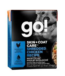 Petcurean - Go! Dog Skin & Coat Care Shredded Chicken With Grain 12.5oz. (Case of 12)