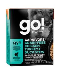 Petcurean - Go! Dog Carnivore Grain Free Stew Chicken, Turkey & Duck 12.5oz