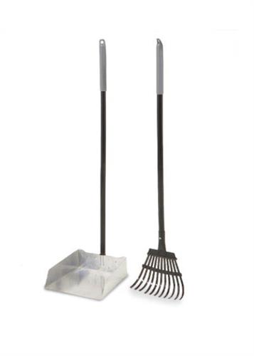 PETMATE DOG ALUMINUM RAKE & PAN LARGE