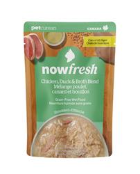 Petcurean - Now Fresh Cat Grain Free Shredded Chicken + Duck Broth Blends 2.5oz. (Case of 24)