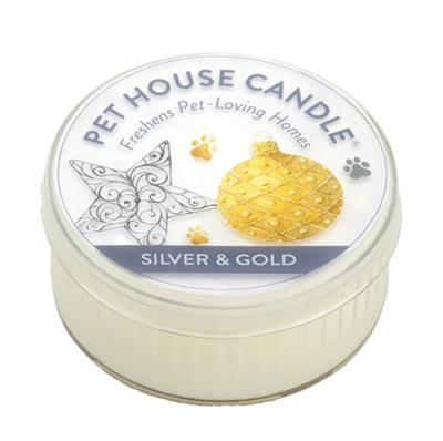 Pet House Silver & Gold Mini Candle (Case of 12)