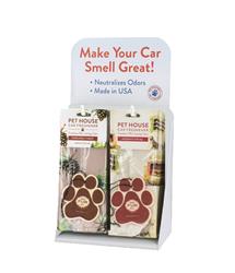 Pet House Seasonal Car Air Freshener Display - (Case of 24)
