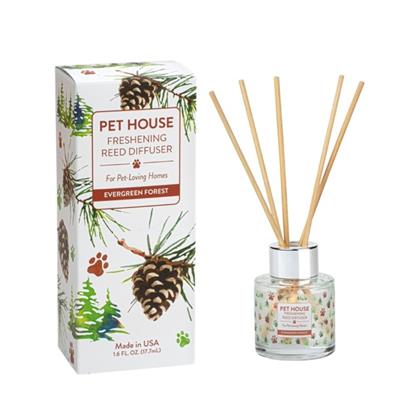 Pet House Evergreen Forest Reed Diffuser - 4 Count