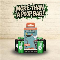 Peanuts® USDA Biobased Orange Scented Poop Bags, 120 count