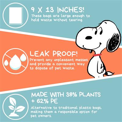 Peanuts® USDA Biobased Orange Scented Poop Bags, 120 count