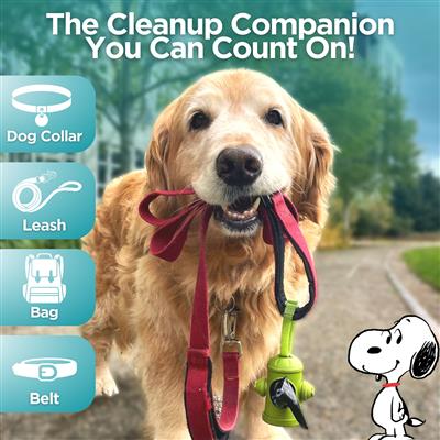 Peanuts® USDA Biobased Dog Poop Bag Dispenser with 15 Bags