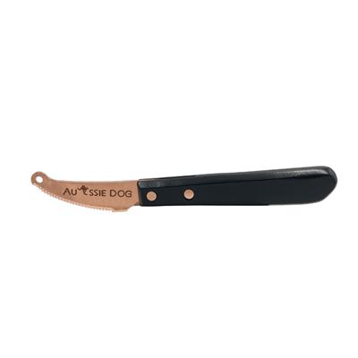 26 Teeth Left Curved Blade Stripping Knife by Aussie Dog