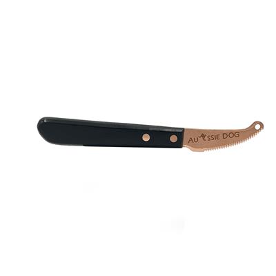 26 Teeth Right Curved Blade Stripping Knife by Aussie Dog