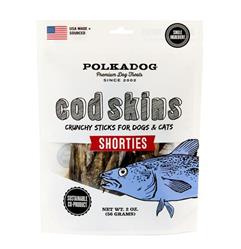 Polka Dog Cod Skin Shorties Dog And Cat Treats; 2 oz.