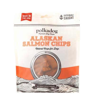 Polka Dog Salmon Chips Pouch 4oz.