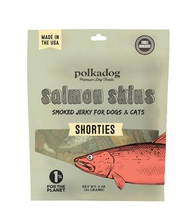 Polka Dog Bakery Dog Salmon Skin Jerky 3Oz Pouch
