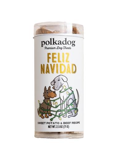 Polkadog Feliz Navidad Holiday Treats Mini Tubes 2.5oz