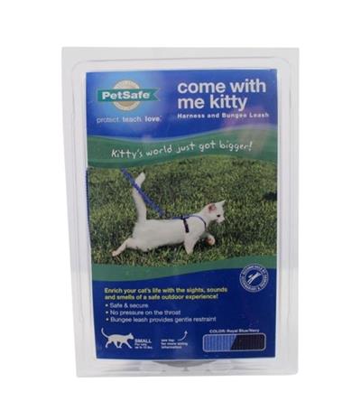 Petsafe Cat Come With Me Kitty Harness And Bungee Leash Royal Blue Small