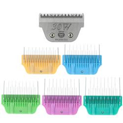 5pc Wide Glide Skip Tooth Comb Attachment Bundle with #30W Blade by PetStore.Direct