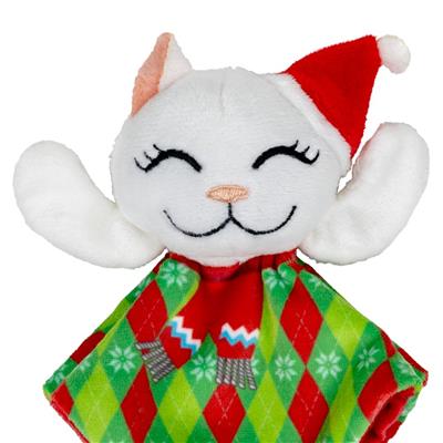 KONG Holiday Crackles Santa Kitty Argyle