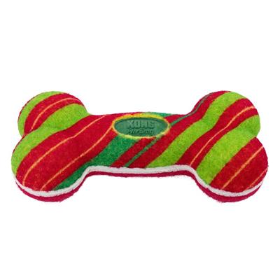 KONG Holiday AirDog® Squeaker Bone Stripe Sm