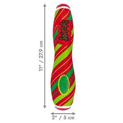 KONG Holiday AirDog® Squeaker Stick Stripe Lg