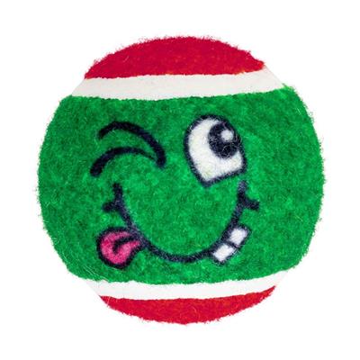 KONG Holiday Grinz Naughty & Nice Sport Balls 3-pk Md
